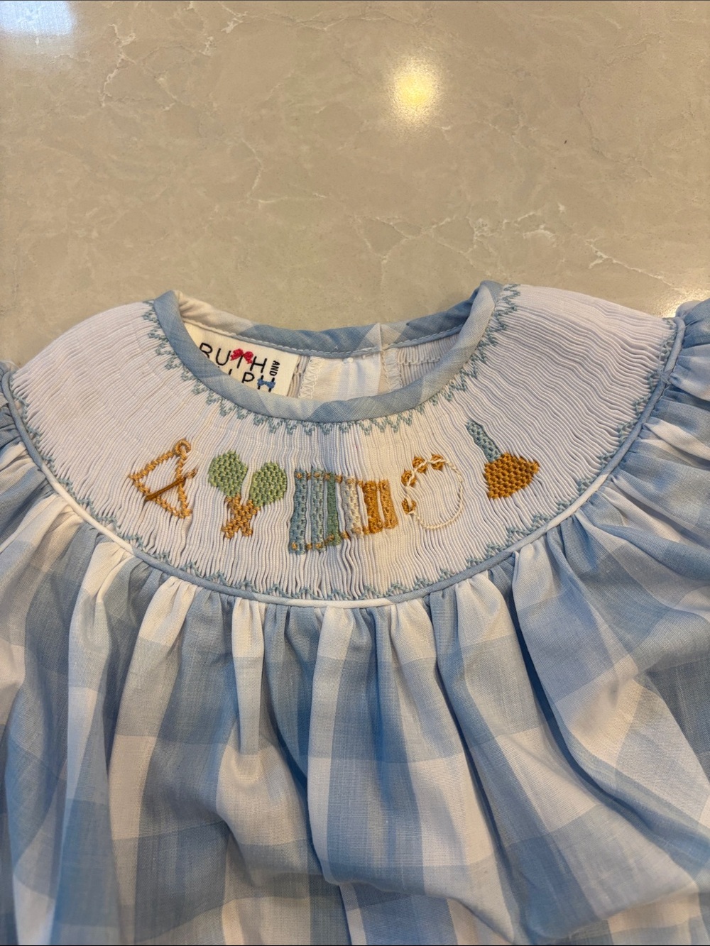 NWT Ruth and Ralph 6M Music smocked bubble - Picture 3 of 4